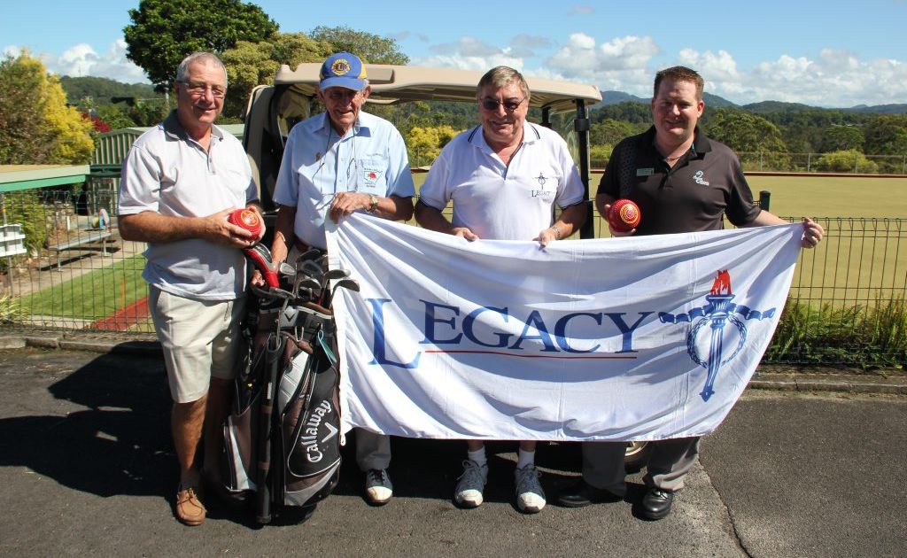ANZAC GOLF: Bob James, Terry Rahill, Tony Corney and Andrew Spice get ready for Byron Legacy's Anzac Day charity tournament at Ocean Shores Country Club. ANZAC GOLF: Bob James, Terry Rahill, Tony Corney and Andrew Spice get ready for Byron Legacy's Anzac Day charity tournament at Ocean Shores Country Club.